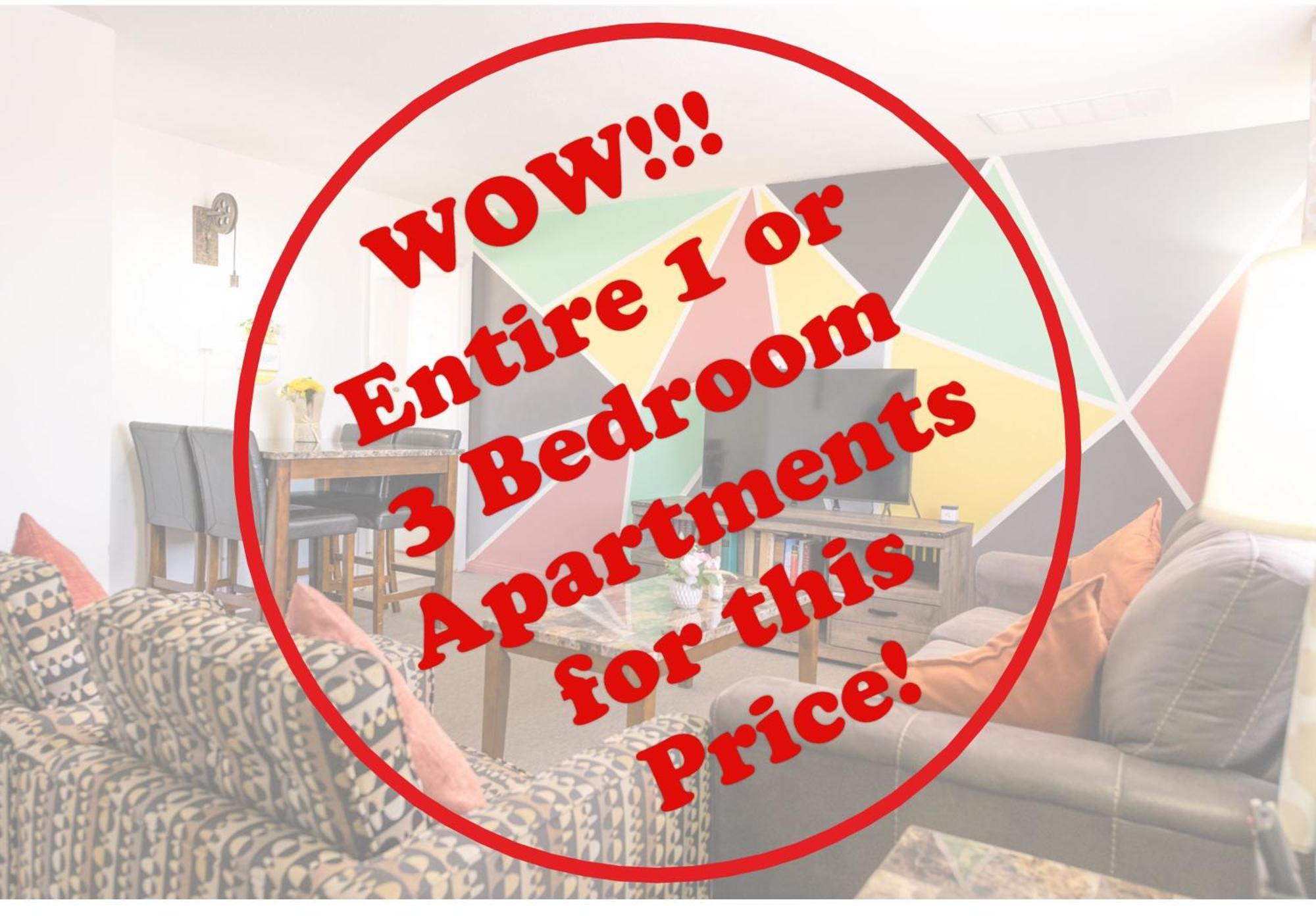 1 Or 3 Bedroom Apartment With Full Kitchen 페이지 외부 사진